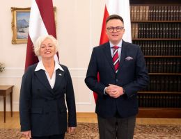 Wizyta Przewodniczącej Saeimy Republiki Łotewskiej u Marszałka Sejmu