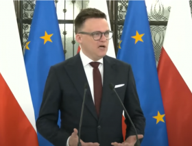 Konferencja prasowa marszałka Sejmu Szymona Hołowni